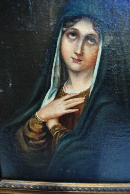 Óleo Virgen Dolorosa S.XIX - Imagen 6