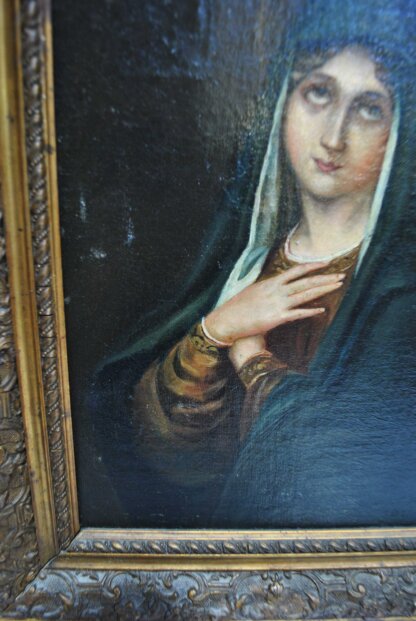 Óleo Virgen Dolorosa S.XIX - Imagen 8
