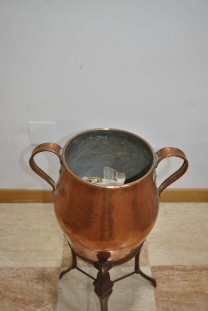 Macetero o jarrón cobre con soporte - Imagen 2