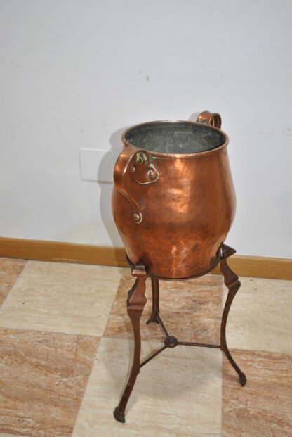 Macetero o jarrón cobre con soporte - Imagen 3