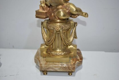 Pareja ángeles de bronce y mármol - Imagen 10