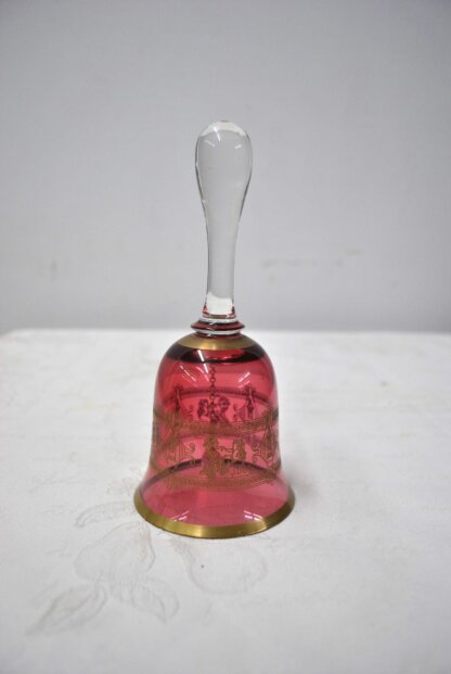 Campana cristal rubí con oro - Imagen 2
