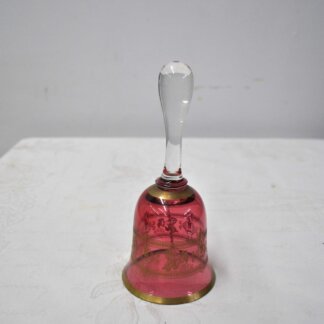 Campana cristal rubí con oro