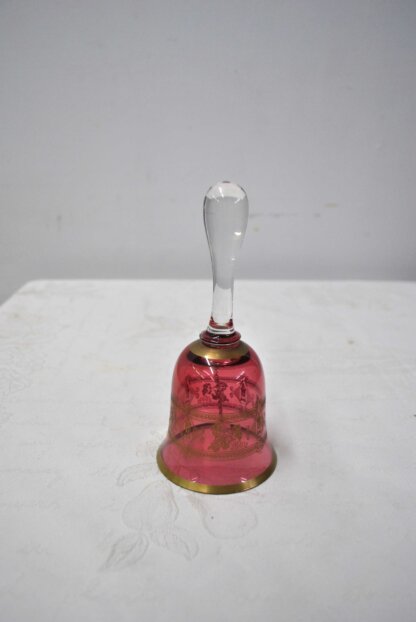 Campana cristal rubí con oro