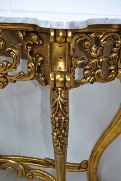 Consola Luis XV madera y oro - Imagen 12