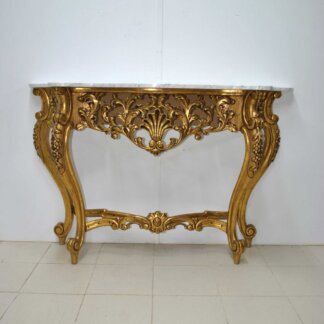 Consola Luis XV madera y oro