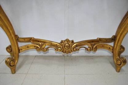 Consola Luis XV madera y oro - Imagen 3