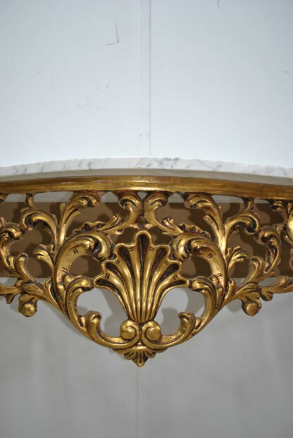 Consola Luis XV madera y oro - Imagen 5