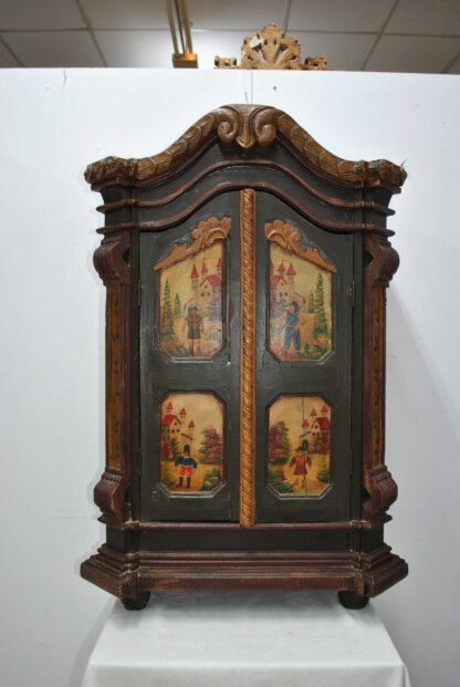 Gabinete antiguo pintado a mano - Imagen 2