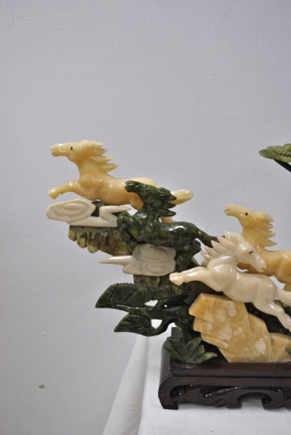 Escultura caballos de jade - Imagen 3