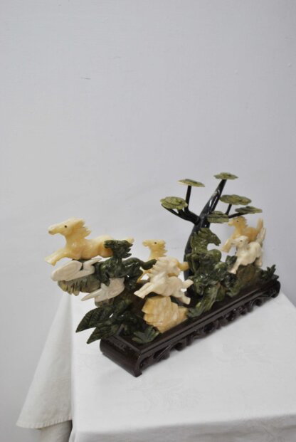 Escultura caballos de jade - Imagen 5
