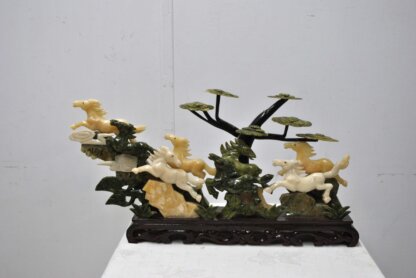 Escultura caballos de jade - Imagen 2