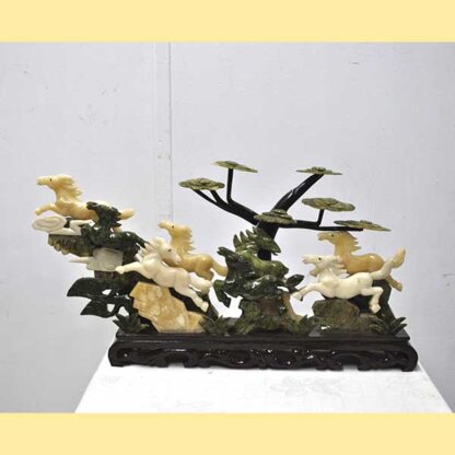 Escultura caballos de jade