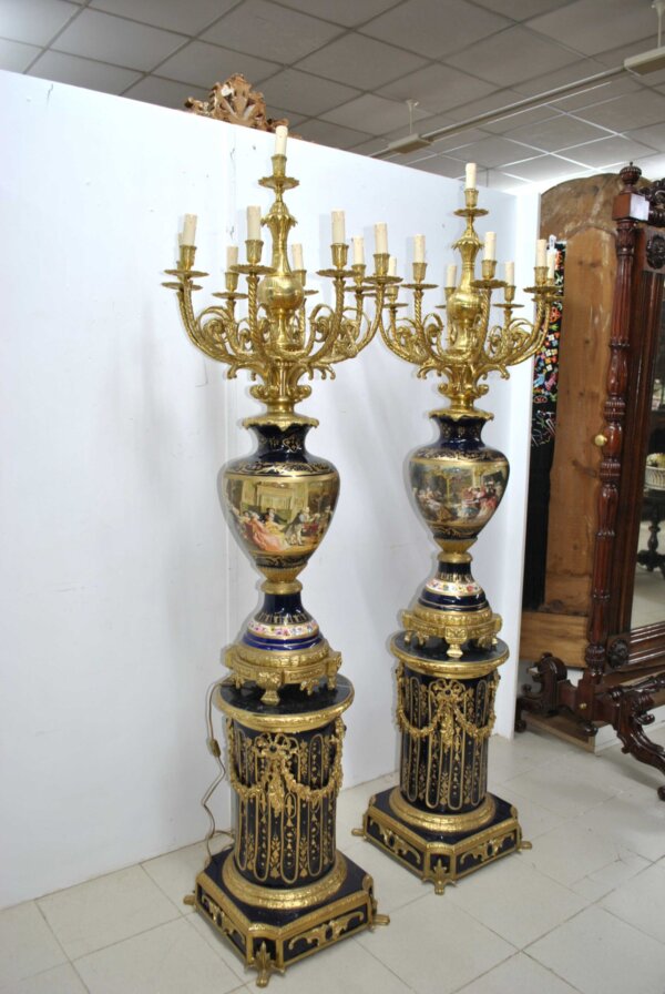 Candelabros imperiales con peanas - Imagen 13