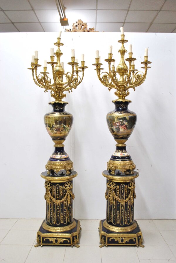 Candelabros imperiales con peanas - Imagen 2