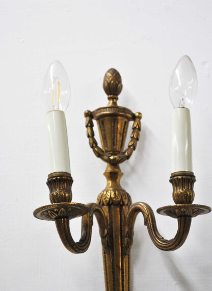 Apliques Luis XVI bronce - Imagen 4