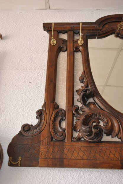 Espejo antiguo perchero - Imagen 4