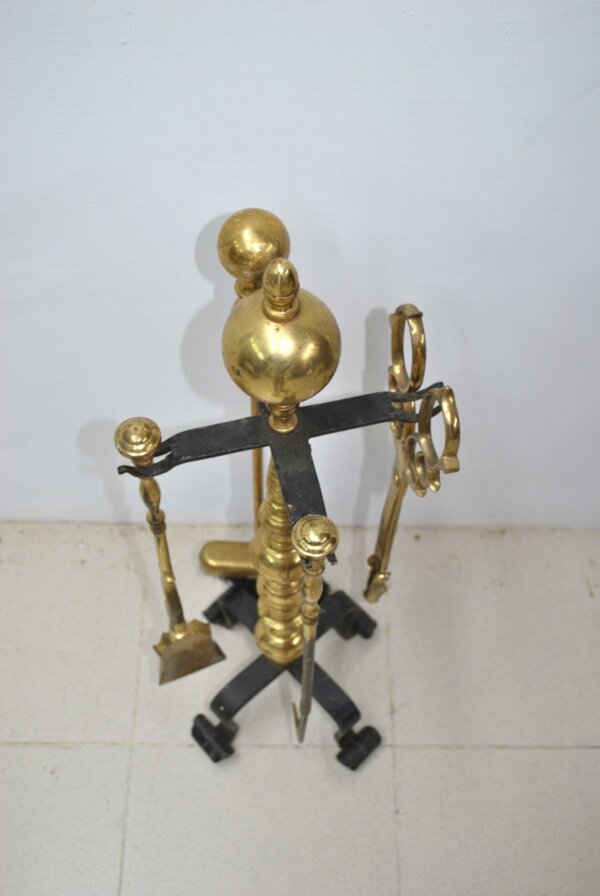 Juego utensilios chimenea - Imagen 4