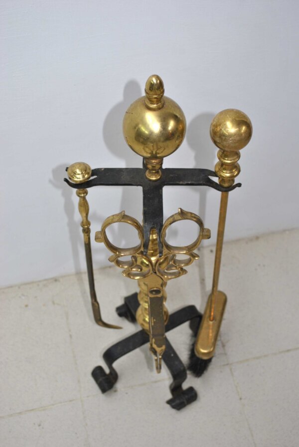 Juego utensilios chimenea - Imagen 7
