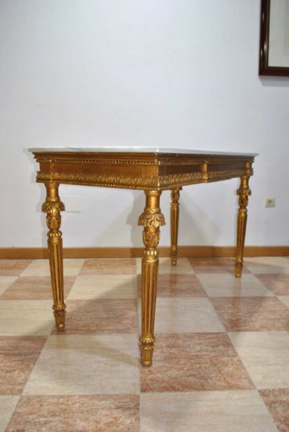 Mesa rectangular dorada - Imagen 6