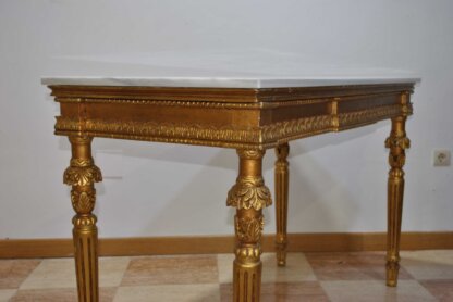 Mesa rectangular dorada - Imagen 7