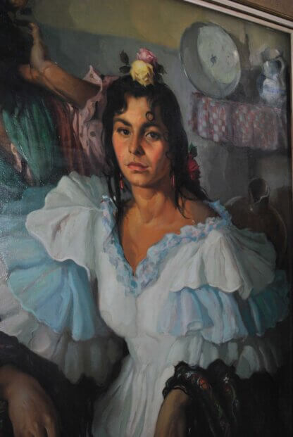 Óleo damas gitanas Julio Ariza - Imagen 10