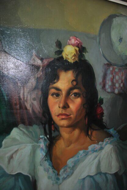 Óleo damas gitanas Julio Ariza - Imagen 6