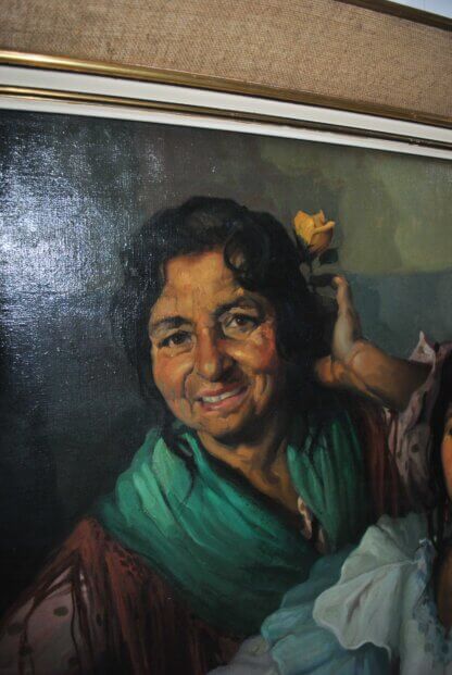 Óleo damas gitanas Julio Ariza - Imagen 7