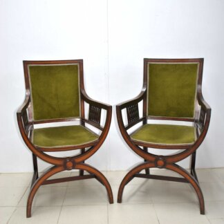 Pareja de sillones o jamugas