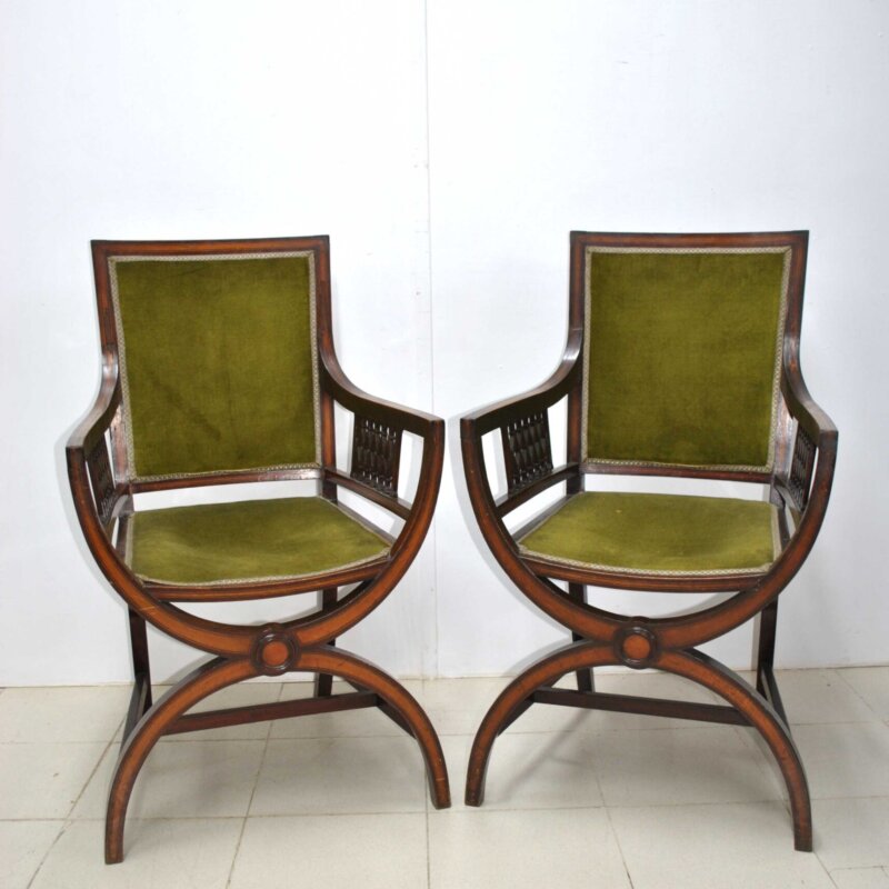 Pareja de sillones o jamugas