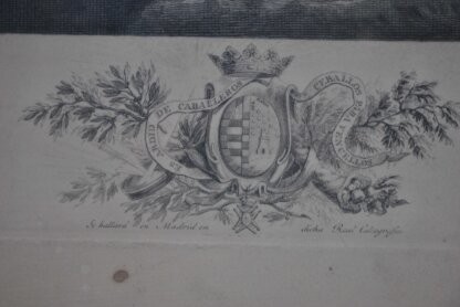 Grabado antiguo La caza del avestruz - Imagen 9