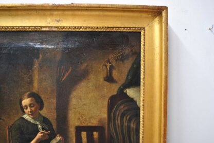 Pintura óleo Edward Portielje, S. XIX - Imagen 5