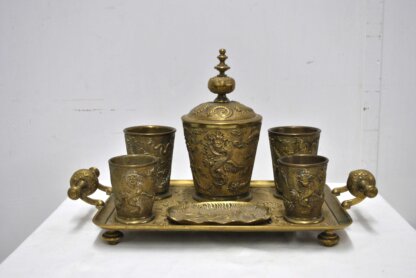 Set de licor oriental bronce - Imagen 2