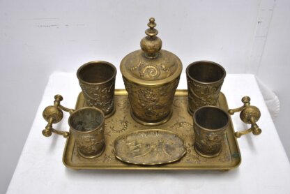 Set de licor oriental bronce - Imagen 3