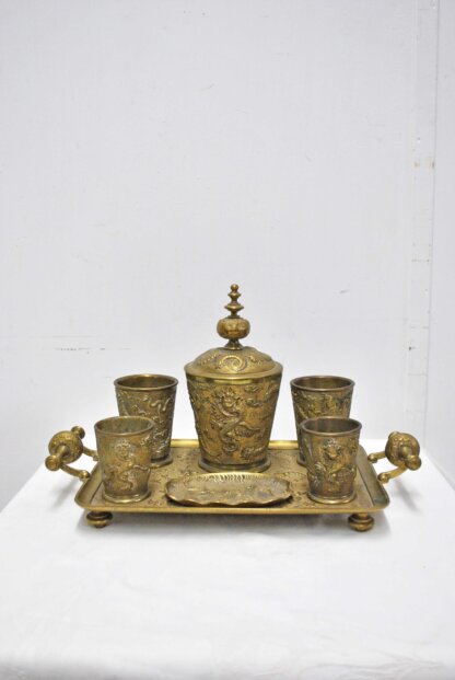 Set de licor oriental bronce