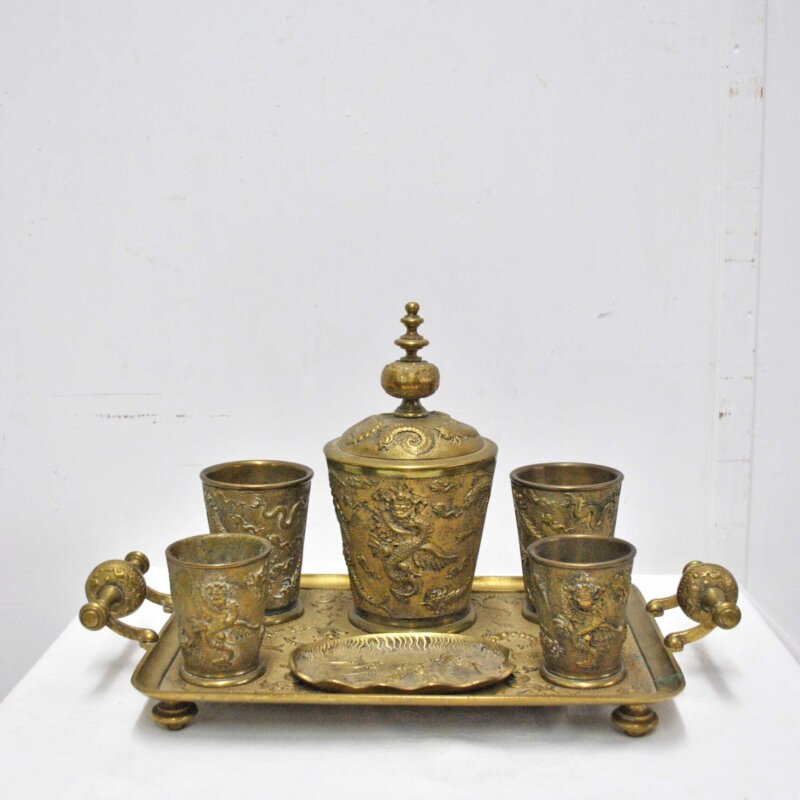 Set de licor oriental bronce