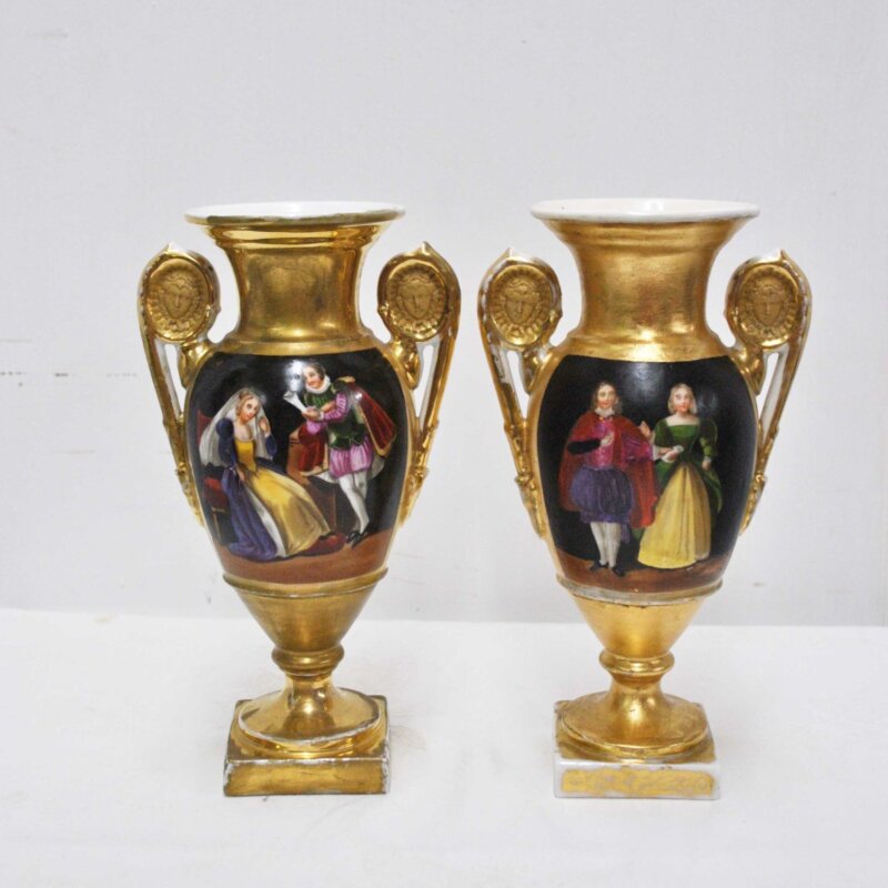 Copas jarrones escenas cortesanas