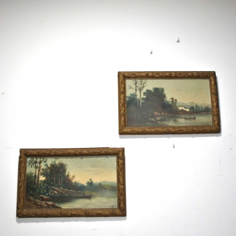 Pareja de cuadros paisajes
