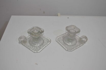 Palmatorias candelabros cristal - Imagen 2