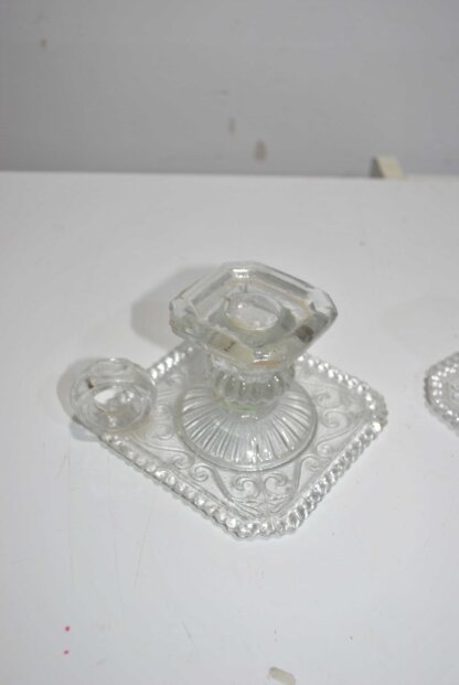 Palmatorias candelabros cristal - Imagen 3
