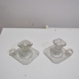 Palmatorias candelabros cristal