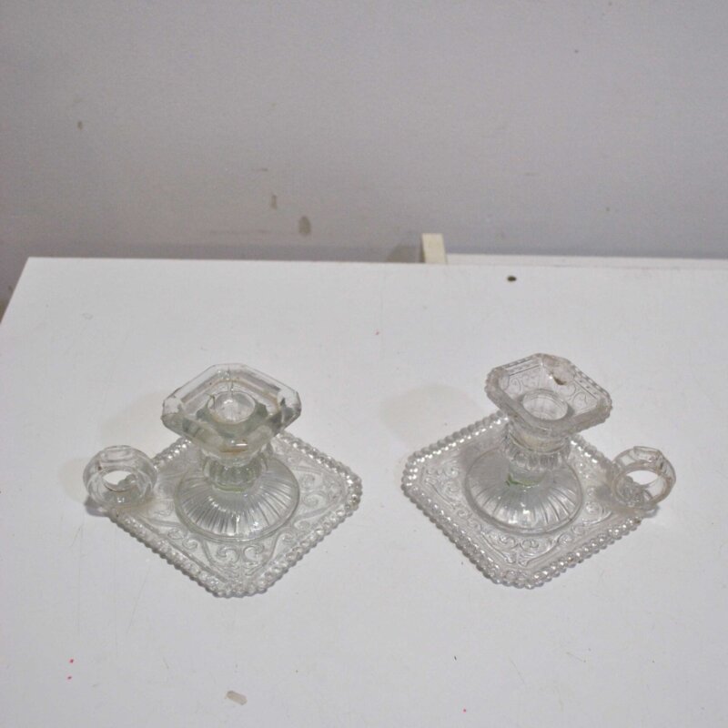 Palmatorias candelabros cristal