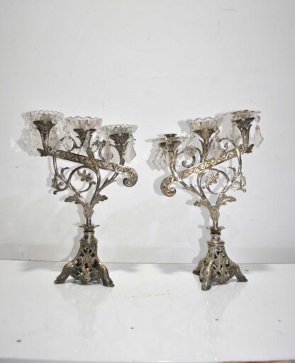 Pareja candelabros mesa