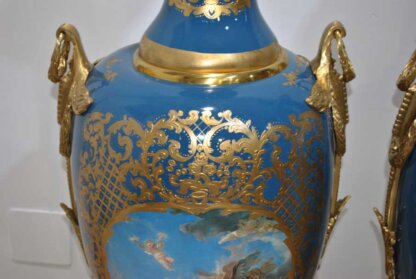Grandes jarrones tipo Sevres - Imagen 9