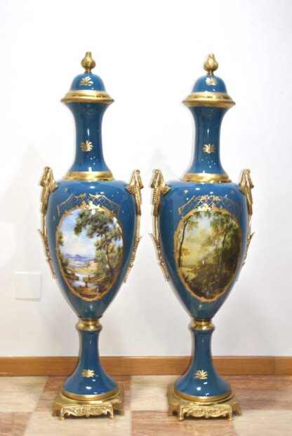 Grandes jarrones tipo Sevres - Imagen 14