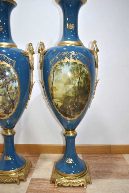 Grandes jarrones tipo Sevres - Imagen 17