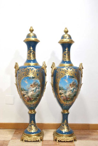 Grandes jarrones tipo Sevres - Imagen 3