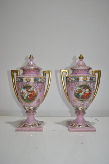 Pareja jarrones rosas - Imagen 2