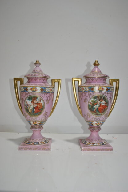 Pareja jarrones rosas - Imagen 3