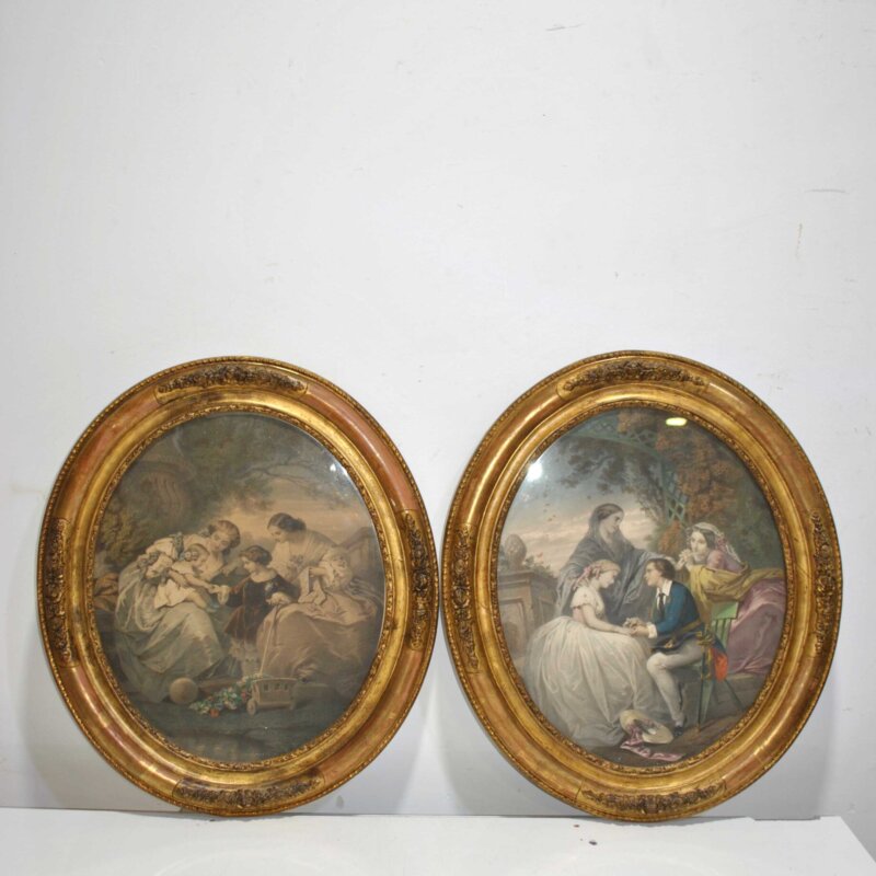 Marcos con láminas antiguas